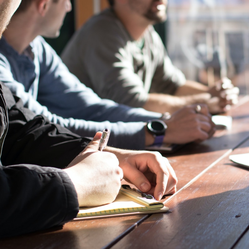 People sitting at table meeting